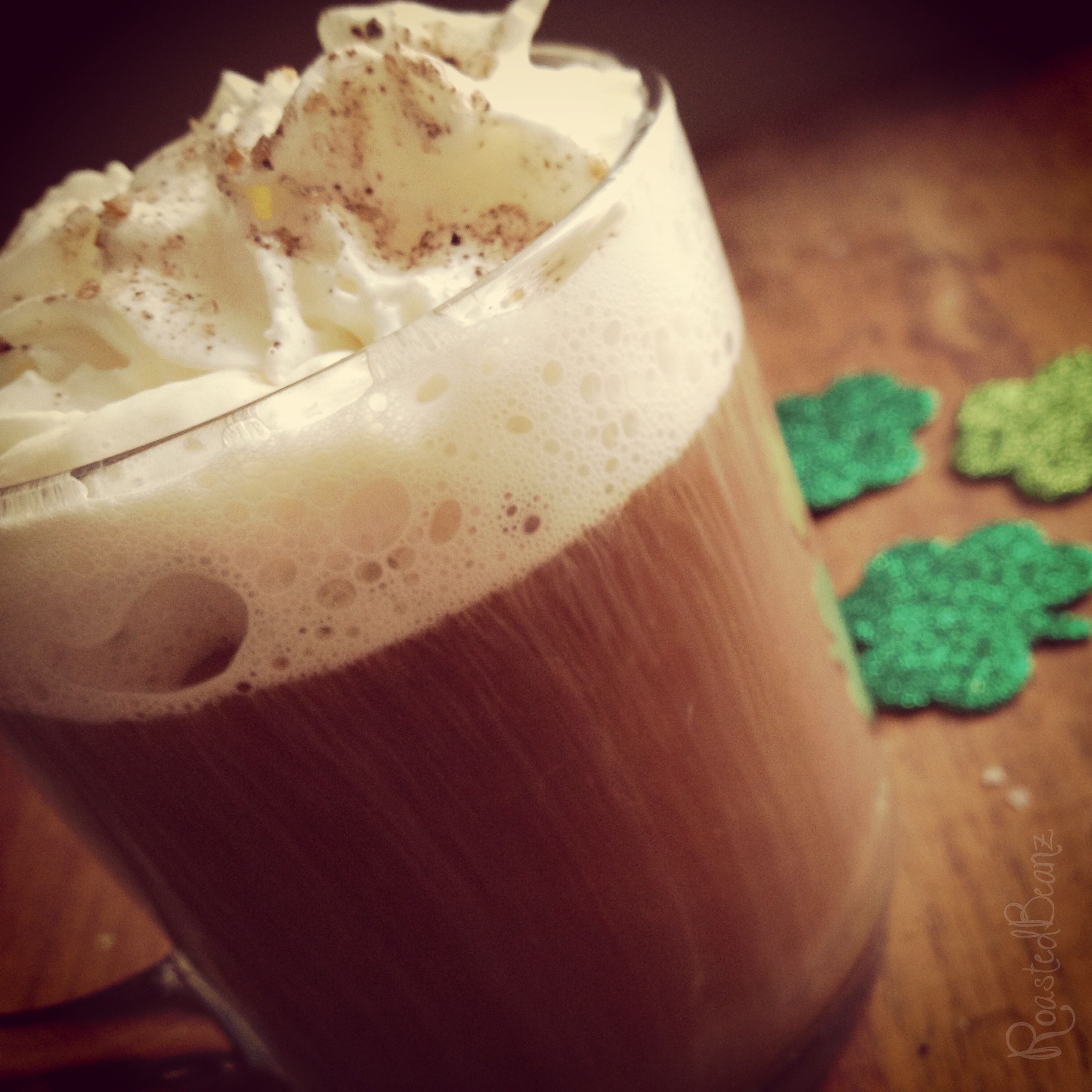 © roastedbeanz.com: Irish Coffee Recipe with Concannon Irish Whiskey