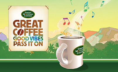 Great coffee good vibes green mountain #gotitfree