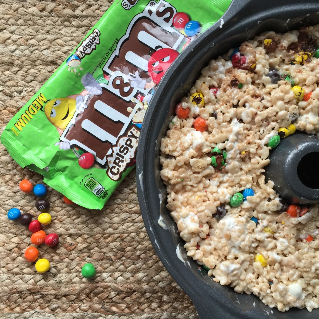 Crispy is Back With This M&M's® Crispy Cake Recipe! - Roasted Beanz